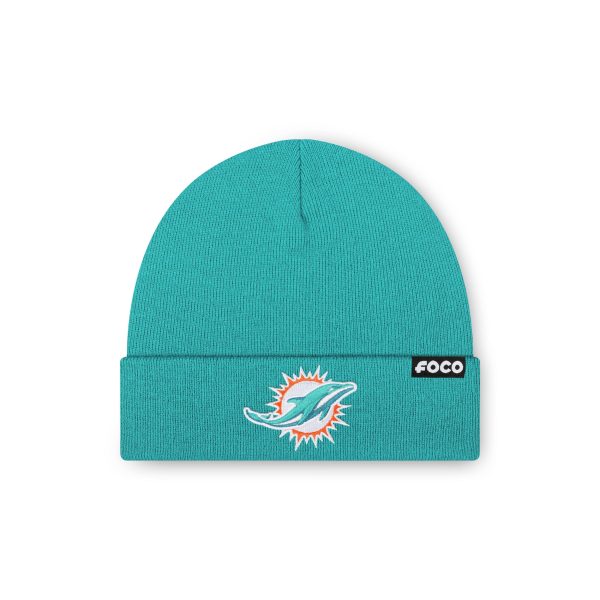 Miami Dolphins NFL Neptune Basic Primary Logo Beanie For Discount