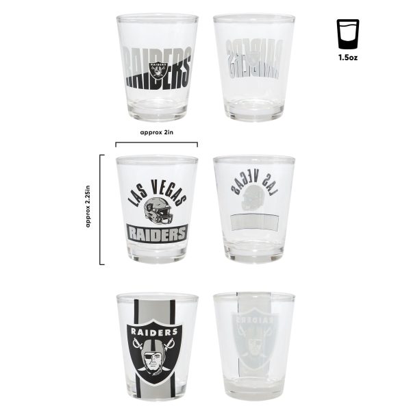 Las Vegas Raiders NFL 3 Pack Shot Glass Discount - Image 3