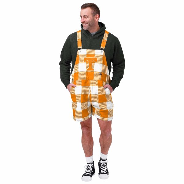 Tennessee Volunteers NCAA Mens Plaid Bib Shortalls For Discount