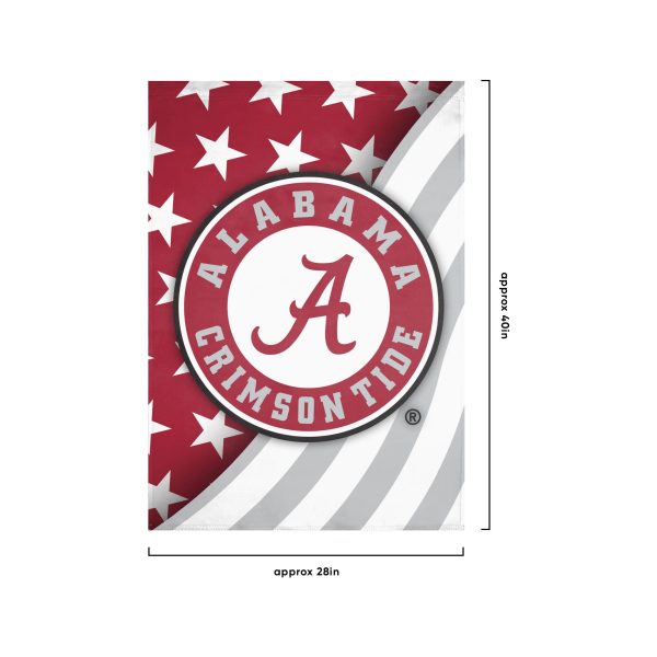 Alabama Crimson Tide NCAA Americana Vertical Flag Hot on Sale - Image 3