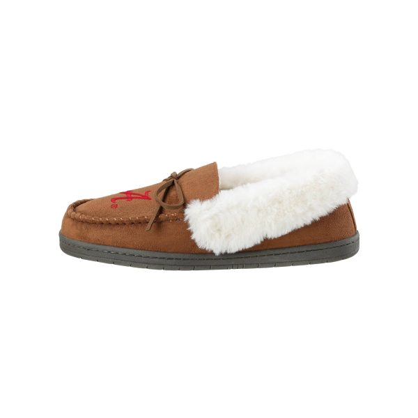 Alabama Crimson Tide NCAA Womens Tan Moccasin Slippers Fashion - Image 2