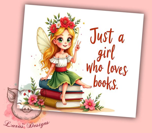 Just a Girl Who Loves Books Tumbler, Books Lover Tumbler Wrap, 20oz Sublimation Design, Bookish Tumbler PNG, Reading Lover Tumbler Wrap, Digital Download Tumbler Supply - Image 2