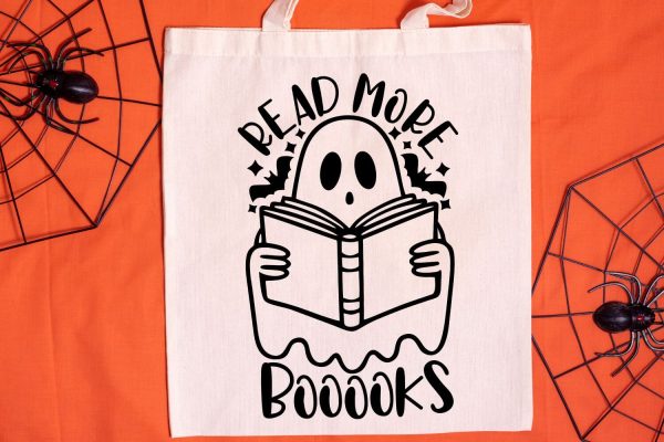Read More Booooks| Ghost Reading SVG Cutting Files. Supply - Image 5