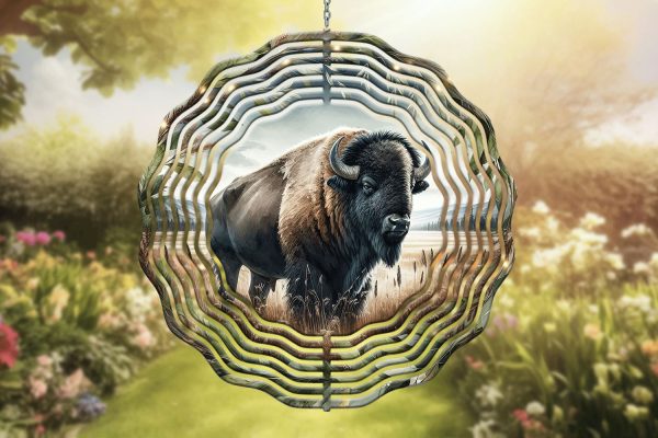 Bison Wind Spinner Sublimation PNG Sale