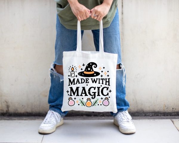 Made With Magic Witch Layered SVG, PNG, Clipart, Kawaii SVG, Halloween svg, Witchy vibes, For Cricut and Silhouette Supply - Image 3