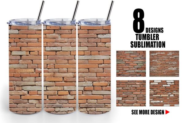 Tumbler Wrap Brick Wall For Discount