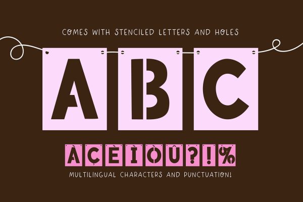 Banner Letters Party Sign Font Fashion - Image 2