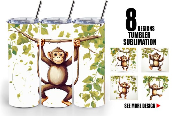 Tumbler Cute Monkey Hot on Sale