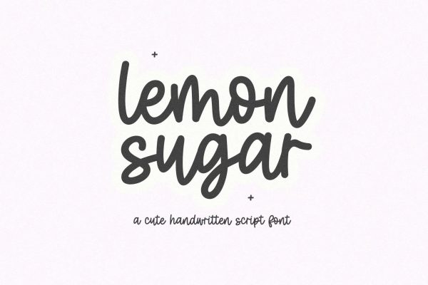 Lemon Sugar - Cute Script Font For Sale
