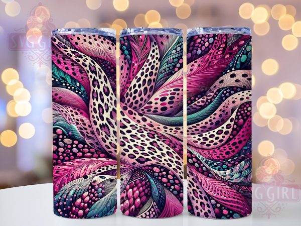 Colorful Glitter Leopard 20oz Tumbler Wrap Sublimation Design, Straight Tapered Tumbler Wrap, Purple Abstract Tumbler Png, Instant Digital Download For Cheap