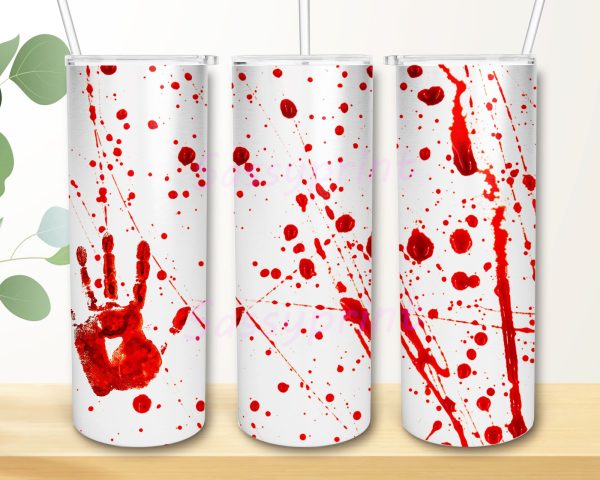 Blood Splatter, Crime Scene, Bloody Hand, Sublimation, Skinny Tumblers, 20 oz Tumbler, Instant Download Online Hot Sale